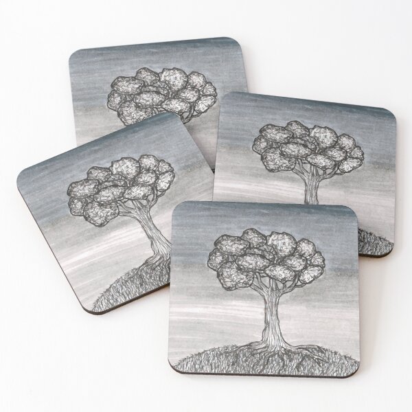 Item preview, 'Lone Tree' Hand Drawn Landscape Design designed and sold by TaltalimDesign.