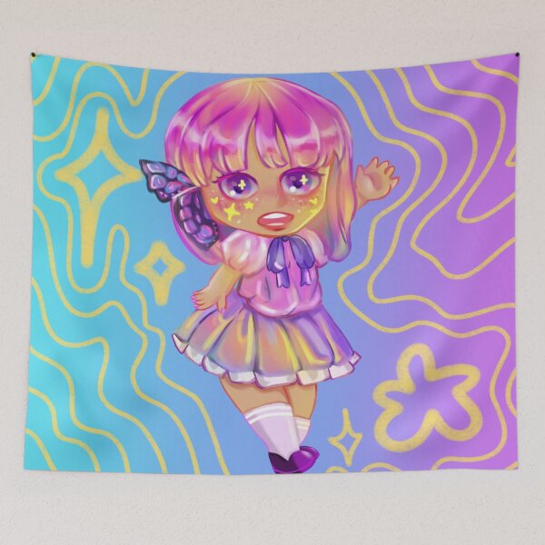 Item preview, Butterfly chibi illustration designed and sold by KookiePalette.