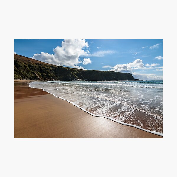 The Silver Strand, a horse-shoe shaped beach situated at Malin Beg, near Glencolmcille, in south-west County Donegal, Ireland Photographic Print