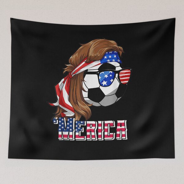 Item preview, Soccer Mullet 4th Of July American Flag Merica Fathers Day designed and sold by lucretia155.