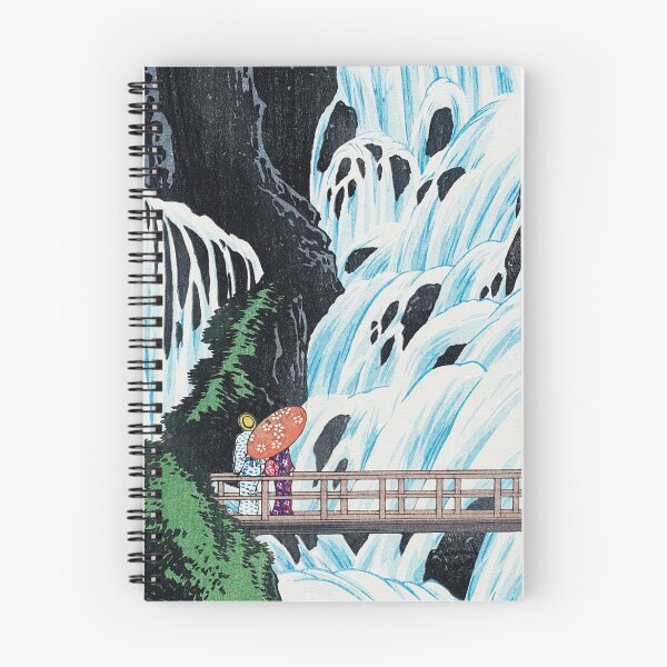 Item preview, Japanese Art Waterfall Landscape Kimono Lady Classic Art Illustration designed and sold by Wangfu-tees.