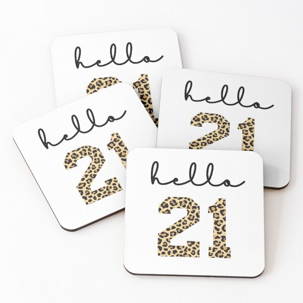 Item preview, Hello 21 | 21st birthday Cheetah Print | 21st birthday gift | Cute 21st birthday Outfit designed and sold by Violet Treasures.