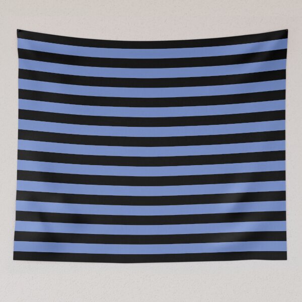 Item preview, Small DANUBE BLUE and BLACK Horizontal STRIPES designed and sold by RachelMacht.