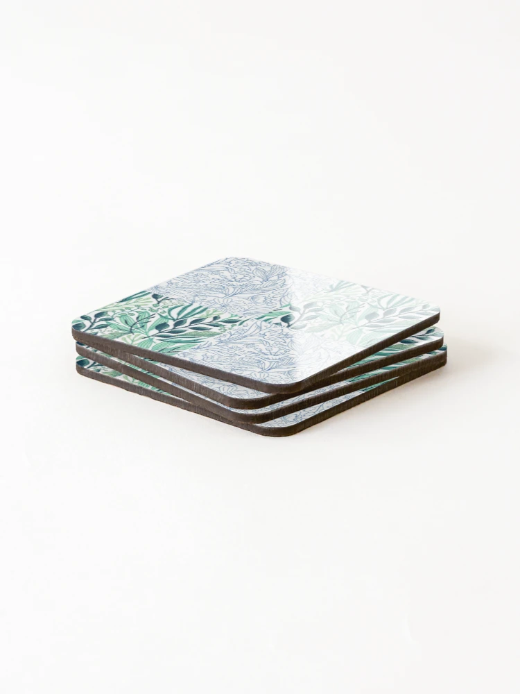 Thumbnail 4 of 5, Coasters (Set of 4), Floral Pattern designed and sold by Rimmi01.