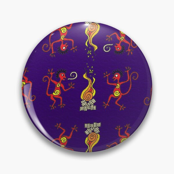 Item preview, Two monkeys (navy) Two monkeys dancing around the campfire designed and sold by Lacambalam.