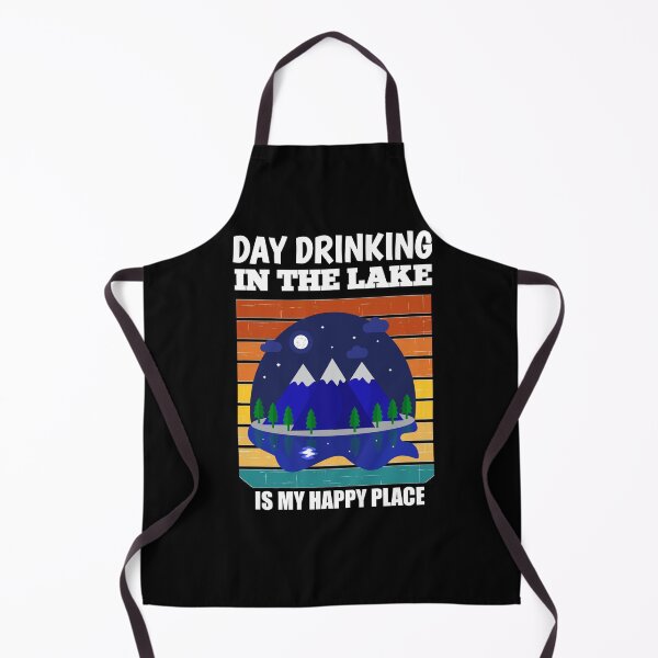 Artikelvorschau, Tag trinken auf dem See ist mein glücklicher Ort; Lustiger Sommer-Bootsurlaub entworfen und verkauft von The Nova Prints .