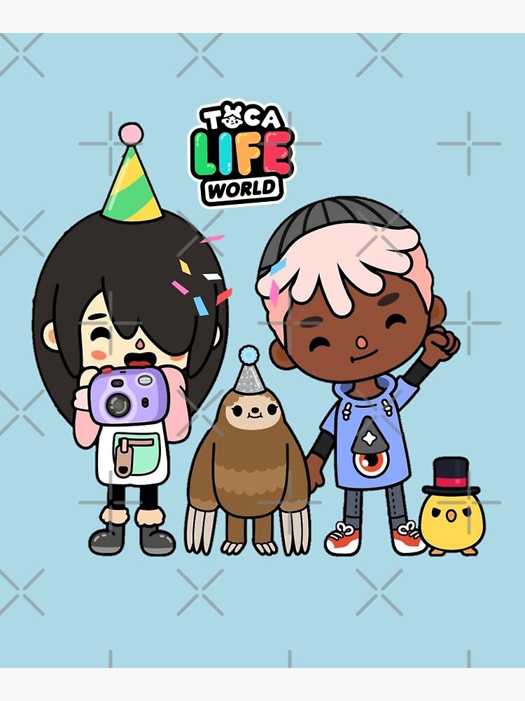 toca boca and gacha life Mounted Print for Sale by kader011