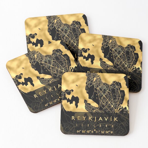 Item preview, REYKJAVIK MAP ICELAND designed and sold by hatimelhag.