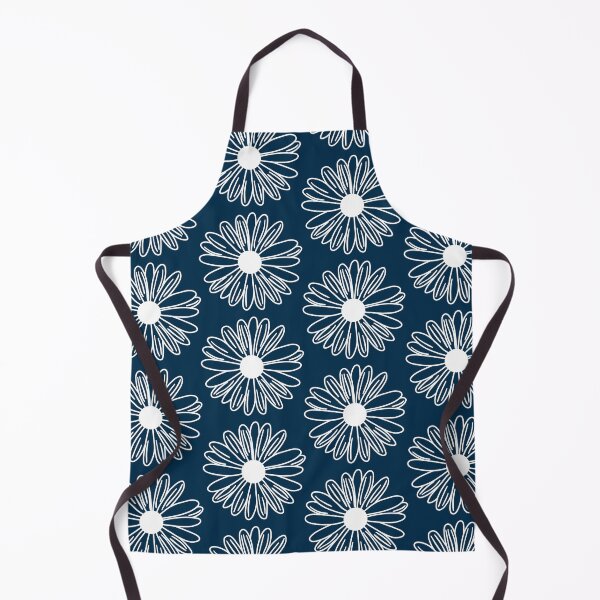 Item preview, Navy Blue Floral Pattern - Daisies designed and sold by thelustrous.