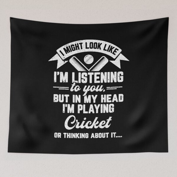 Item preview, I Might Look Like I'm Listening to You Sport cricket designed and sold by Orange Pieces.