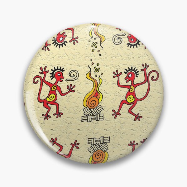 Item preview, Two monkeys (beige) Two monkeys dancing around the campfire designed and sold by Lacambalam.