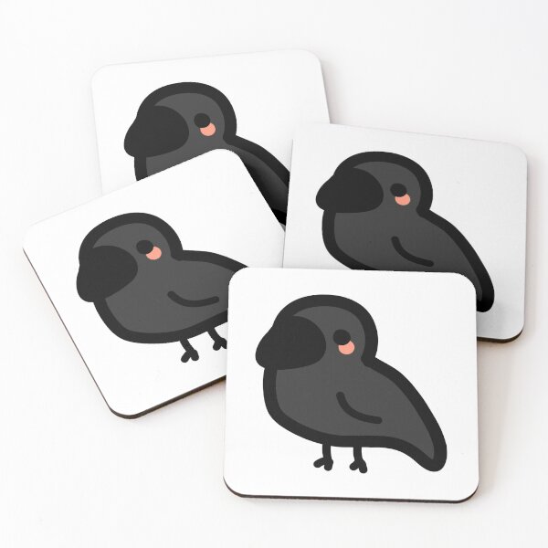 Item preview, Kawaii black crow standing cutely designed and sold by GLwithUs.