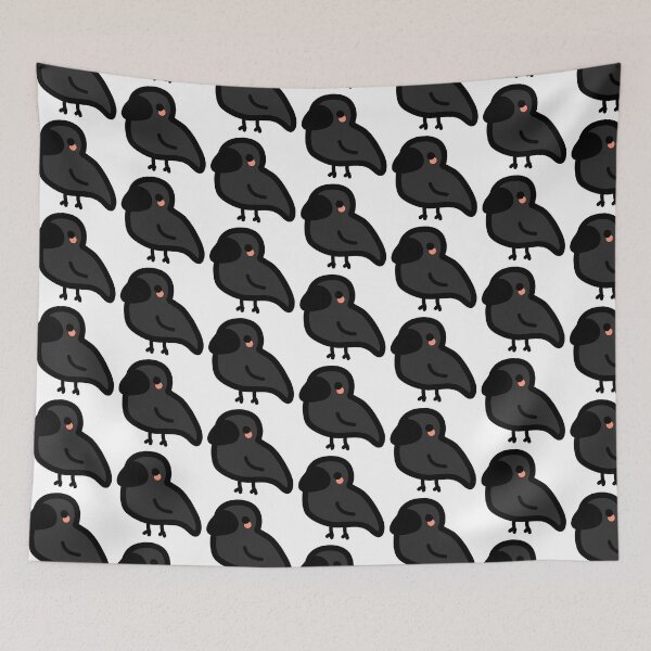 Item preview, Kawaii black crow standing cutely designed and sold by GLwithUs.
