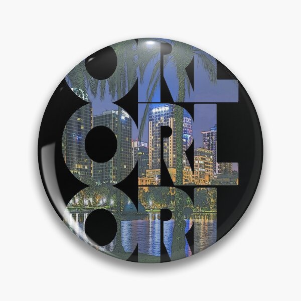 Item preview, Orlando, Florida ORL Night Cityscape Repeating Pattern designed and sold by CrabbyLobster.