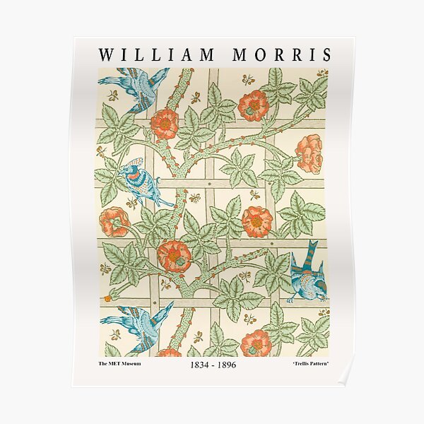 William Morris Treillis Textile Pattern Poster