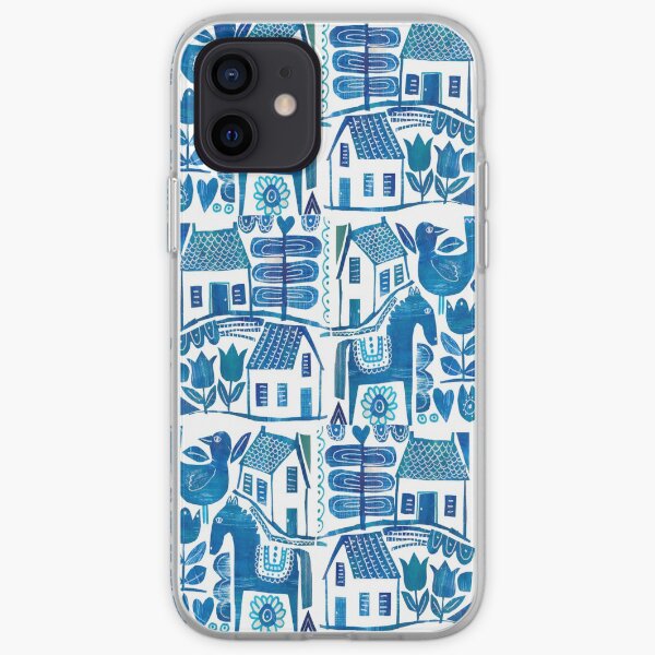 Blue Scandi iPhone Soft Case