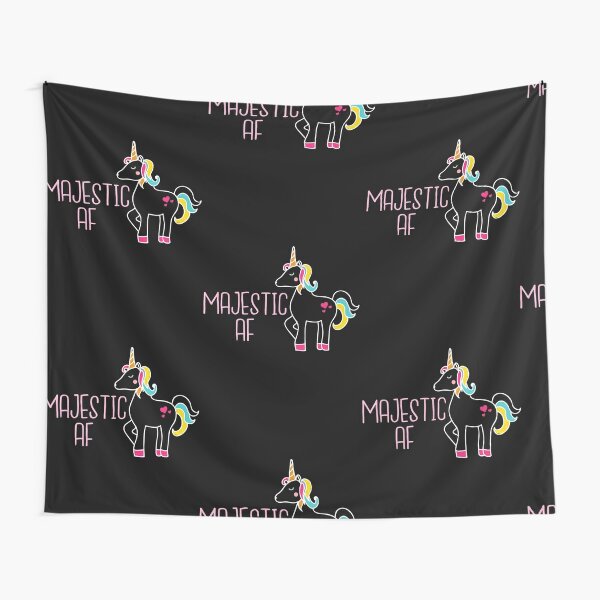 Funny Adult Unicorn Majestic Af Tapestry