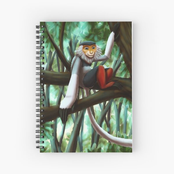 Red-shanked douc langur Spiral Notebook