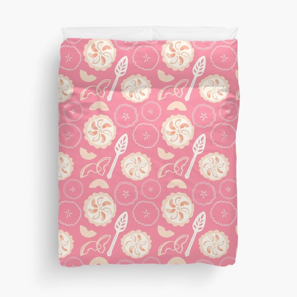 Frosty Peach Pie Duvet Cover