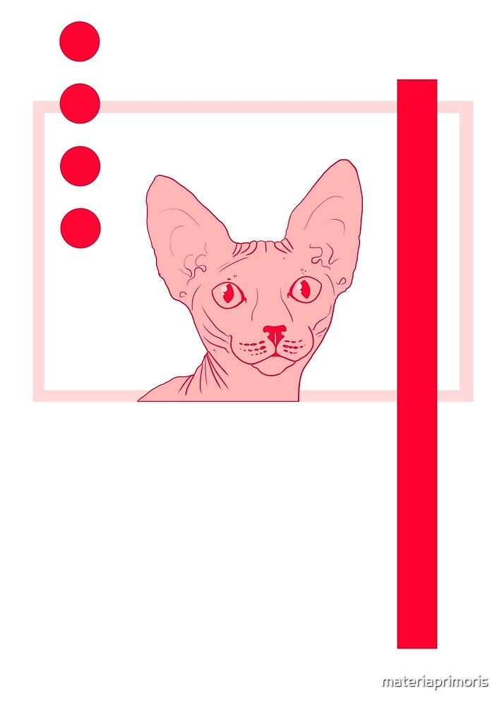 "Hairless Cat" by materiaprimoris Redbubble
