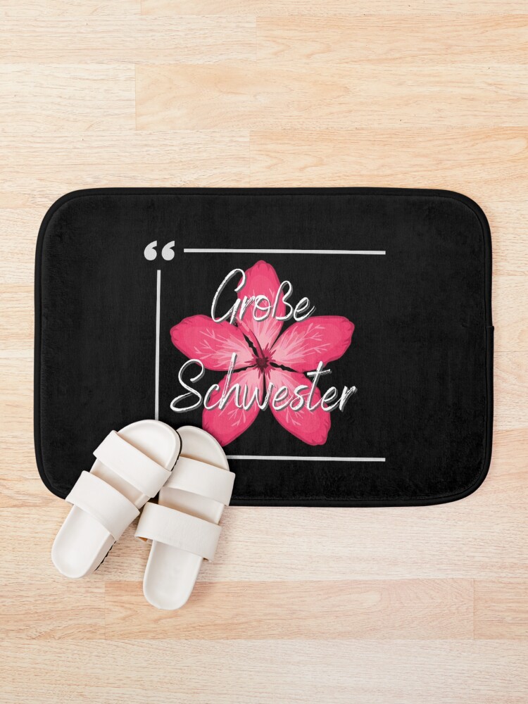 Tapis De Bain Amour Fraternel Fleur De Grande Soeur Par Der Faun Redbubble