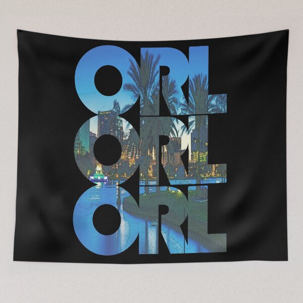 Item preview, Orlando, Florida ORL Cityscape Repeating Pattern designed and sold by CrabbyLobster.