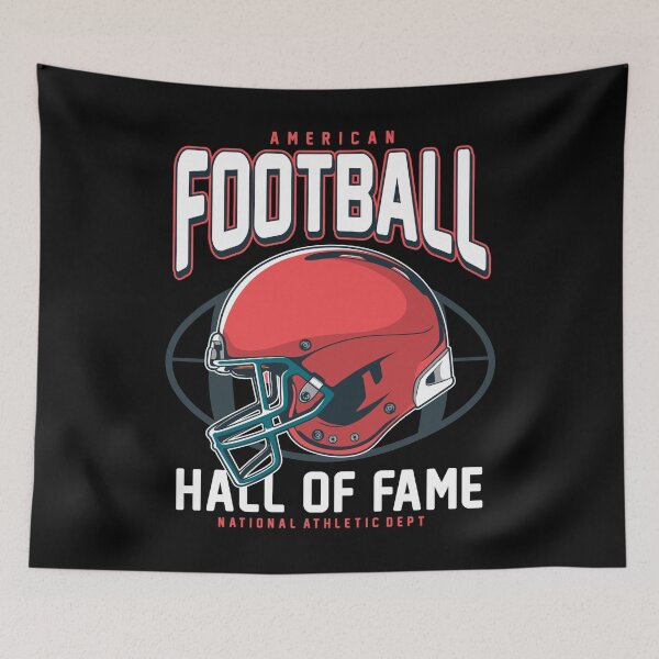 Item preview, American Football Game Hall of Fame Red Helmet designed and sold by avinigav.
