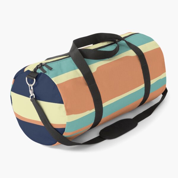 Artikelvorschau, Striped Abstract, Orange, Navy Teal, Yellow entworfen und verkauft von meggydesigns.