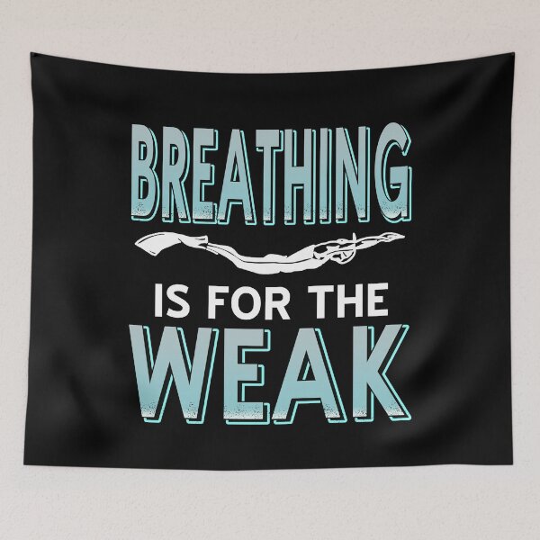 Item preview, Breathing is for the Weak Finswimming Finswimmer designed and sold by NeXore.