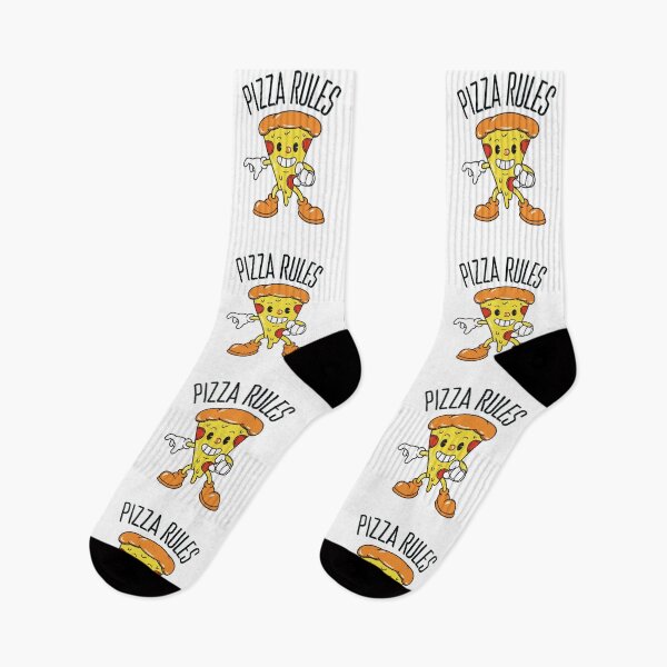 Item preview, Cartoon Pizza & Funny Quote: "Pizza Rules" designed and sold by fowons.