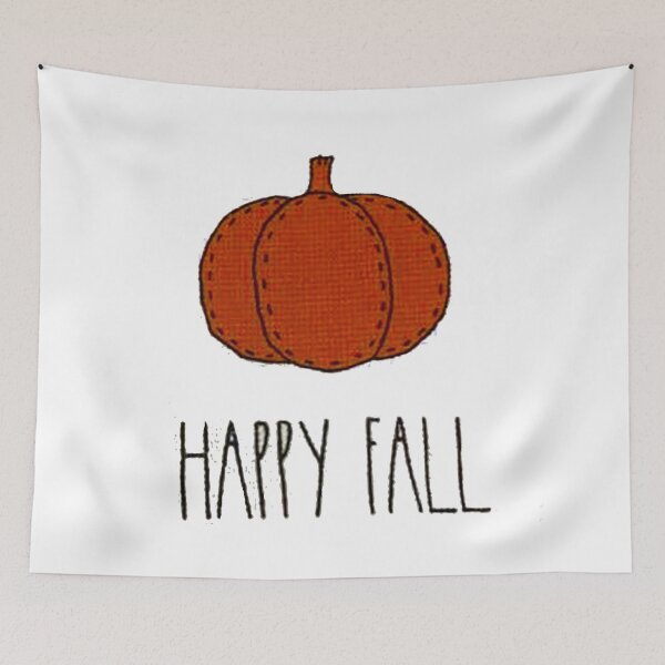 Item preview, Happy Fall, Autumn, embroidered pumkin, Pumpkin spice, pumpkin, October designed and sold by Nostrathomas66.