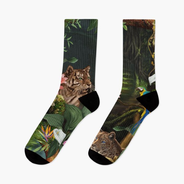 Item preview, Tiger in the Tropical Forest of Life designed and sold by RelaxedHarbor.