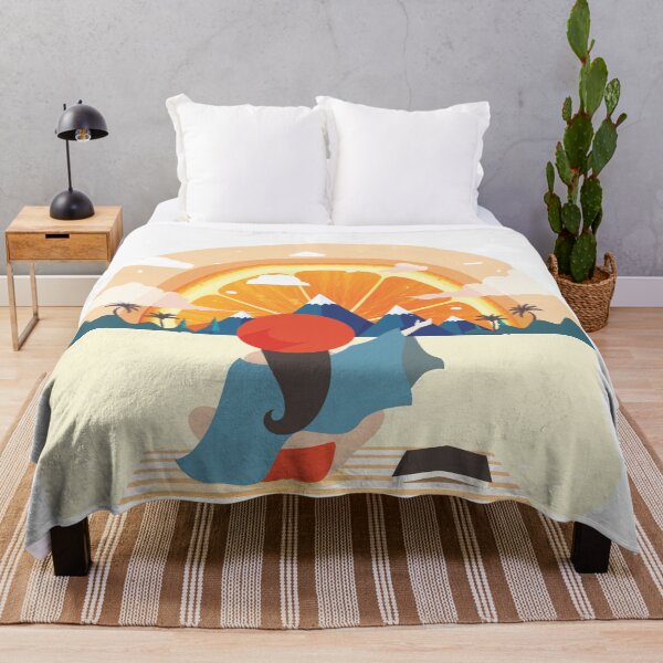 Item preview, Orange sun and a girl at the beach designed and sold by urban-color.