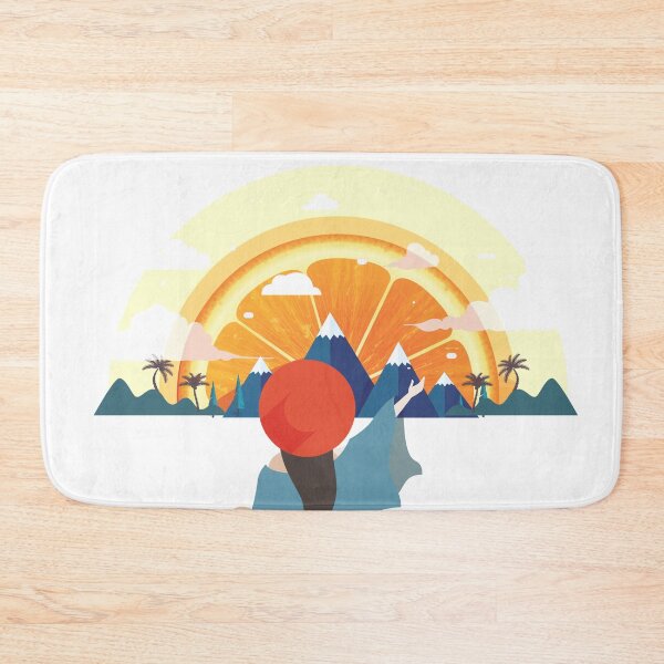 Item preview, Orange sun and a girl at the beach designed and sold by urban-color.