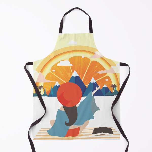 Item preview, Orange sun and a girl at the beach designed and sold by urban-color.