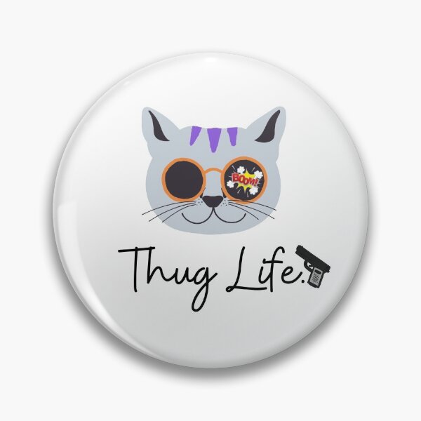 Item preview, Meowdy Thug Life Funny Cat  designed and sold by CreativeMansion.