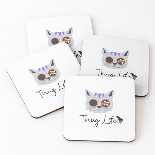 Item preview, Meowdy Thug Life Funny Cat  designed and sold by CreativeMansion.