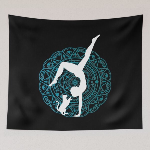 Item preview, Ladies yoga outfit with cat yoga pilates qi gong sport designed and sold by Lenny Stahl.