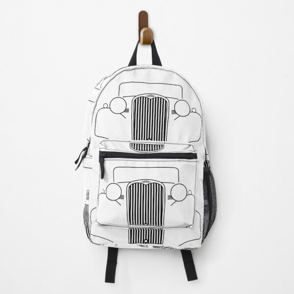 Item preview, Singer Nine Roadster 1940s British classic car black outline graphic designed and sold by soitwouldseem.