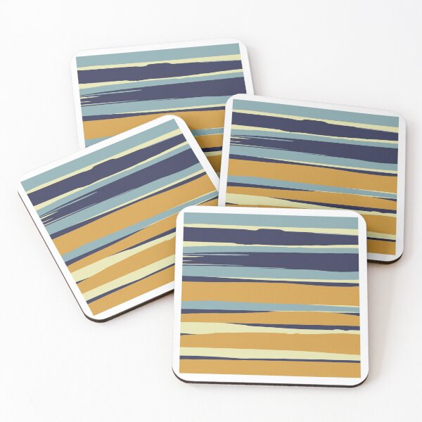 Artikelvorschau, Stripes Abstract, Navy, Teal Blue, Yellow entworfen und verkauft von meggydesigns.