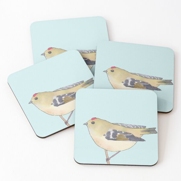 Item preview, Ruby-Crowned Kinglet cute bird art designed and sold by TheWaterBirds.
