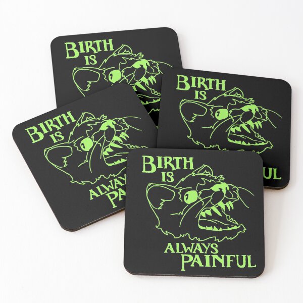 Item preview, BIRTH IS ALWAYS PAINFUL // minimalist green designed and sold by SevLovesLily.