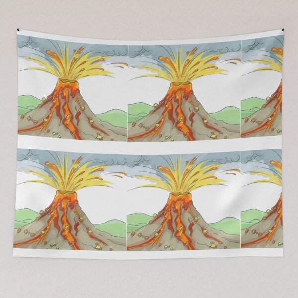 Item preview, Cartoon design of a volcano and its magma....!! designed and sold by VIVEK KUMAR RAI.