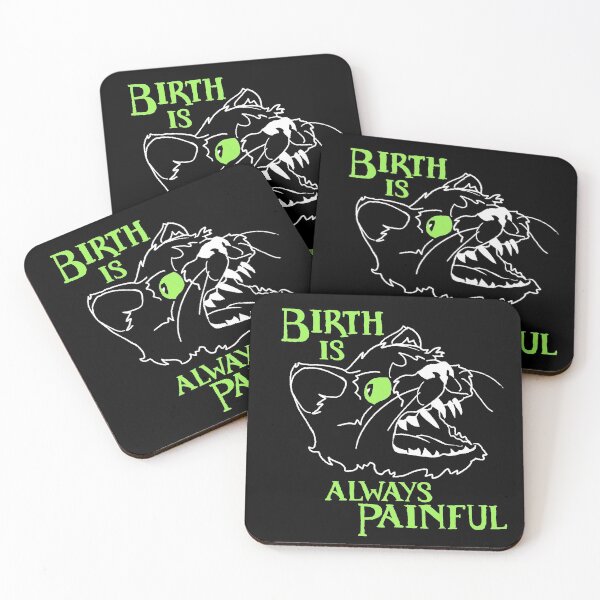 Item preview, BIRTH IS ALWAYS PAINFUL // minimalist white + green designed and sold by SevLovesLily.