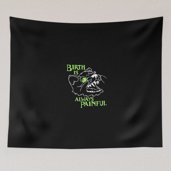 Item preview, BIRTH IS ALWAYS PAINFUL // minimalist white + green designed and sold by SevLovesLily.