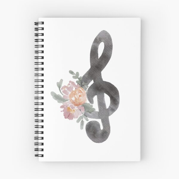 Item preview, Treble Clef Watercolor Floral  designed and sold by Harpley Design Studio.