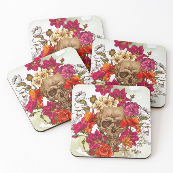 Item preview, Floral Skull Art designed and sold by Vicky021.