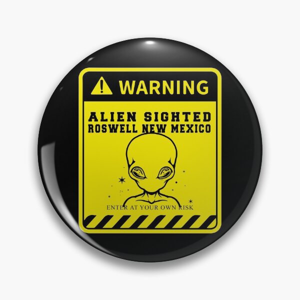 Item preview, Alien Head Warning Alien Sighted Roswell New Mexico designed and sold by fantasticdesign.