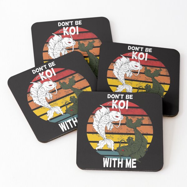 Item preview, Don't be Koi with me, Japanese Koi Fish, Yin Yang (White Text) designed and sold by Verdant Rose Studio.