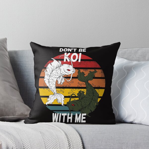 Item preview, Don't be Koi with me, Japanese Koi Fish, Yin Yang (White Text) designed and sold by Verdant Rose Studio.